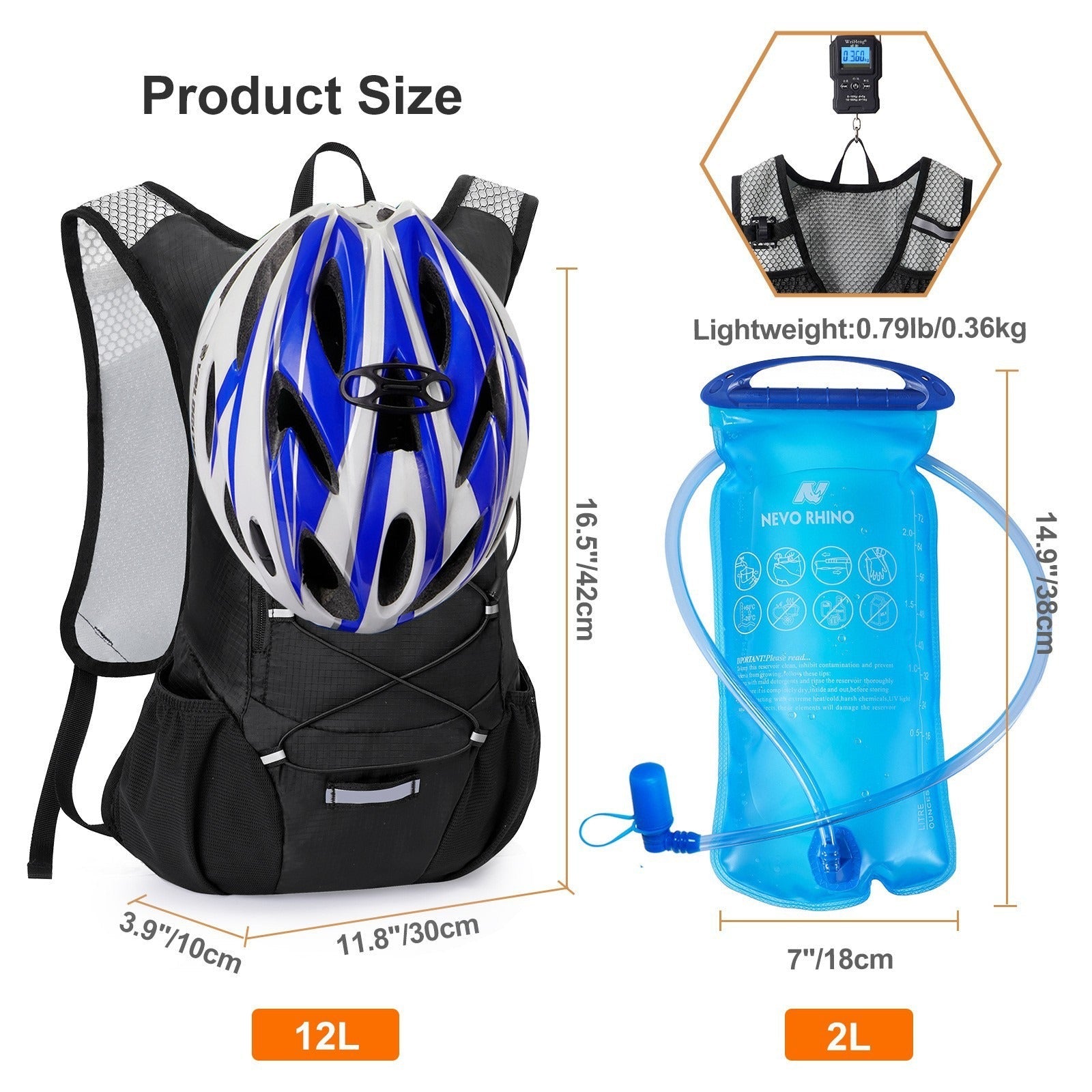 Trinkrucksack 2 Liter eprolo