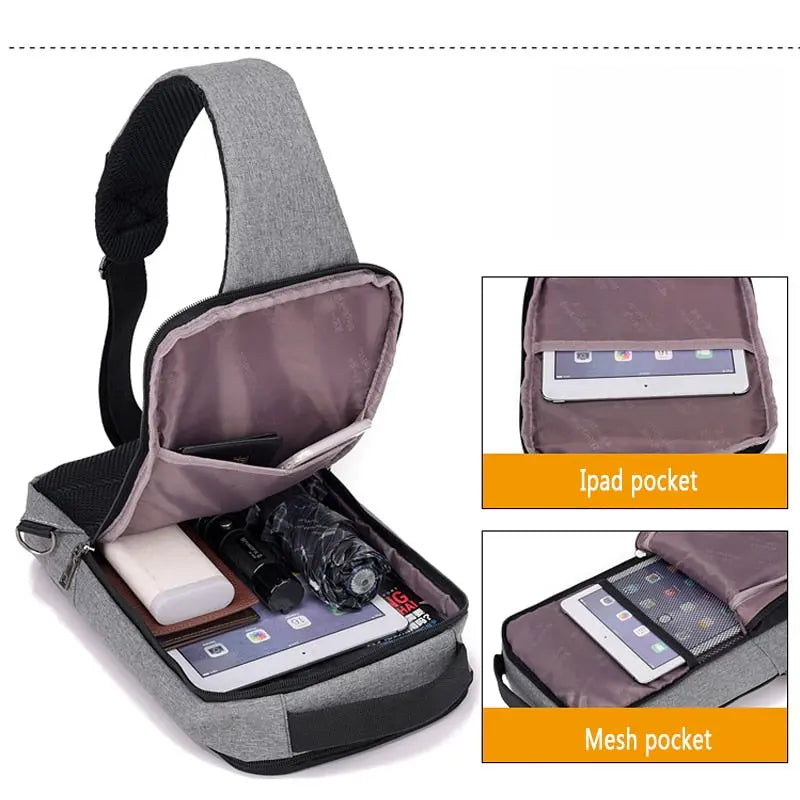 Umhängetasche mit USB eprolo