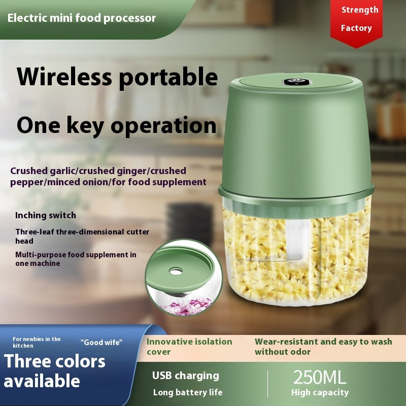Elektrische Knoblauch Presse drahtloser Mixer für Lebensmittel BFG