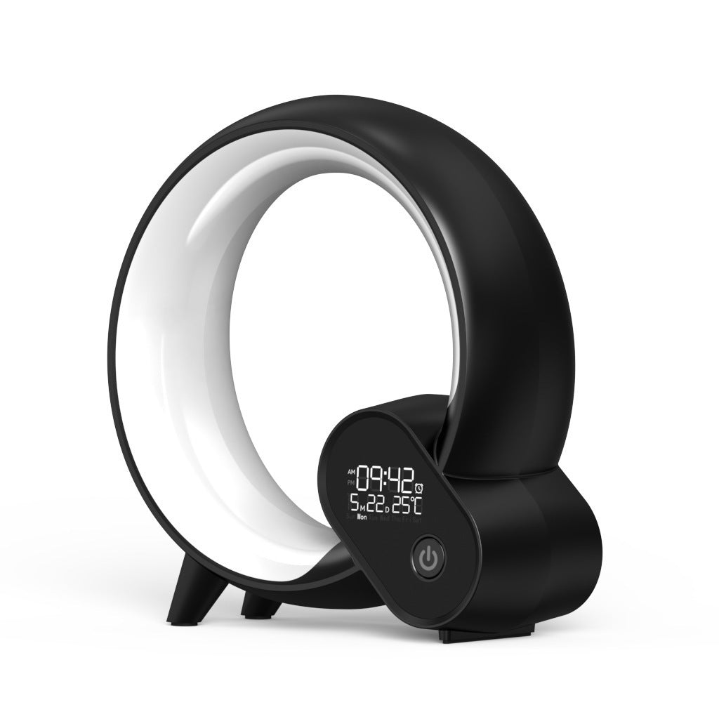 Creative Q Light Analog Sunrise Digital Display Alarm Clock Bluetooth Audio Intelligent Wake-up Q Colorful Atmosphere Light Irall