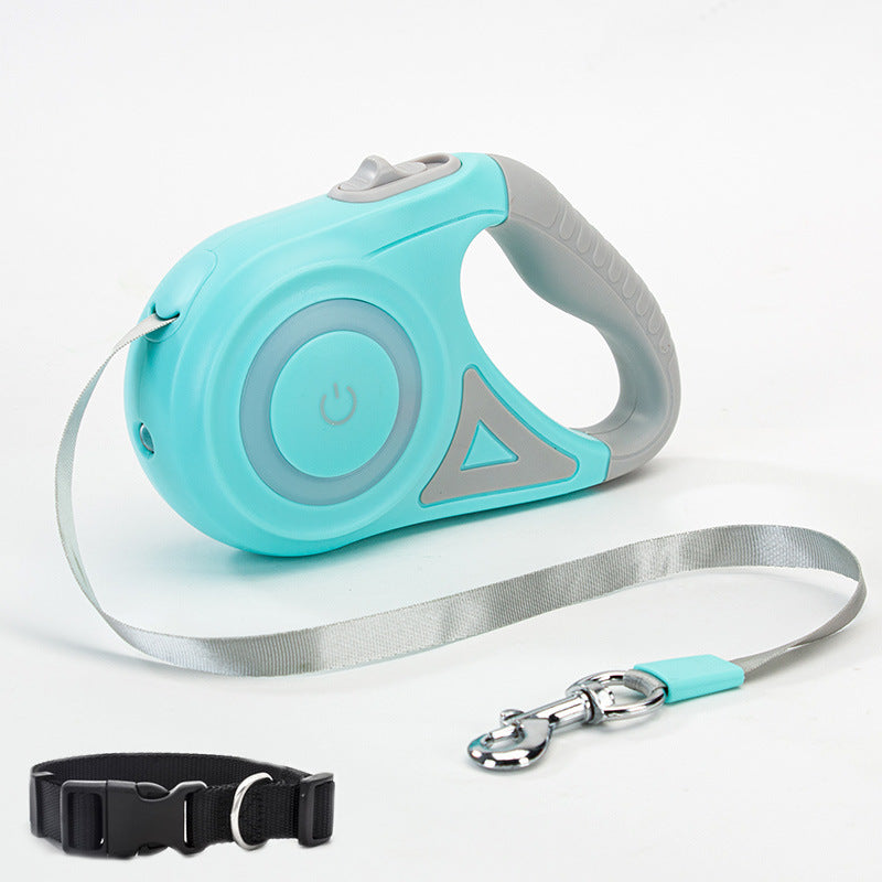 Dog Leash Retractable Leash And Dog Collar Spotlight Automatic Pet Dog Cat Traction Rope For Small Medium Dogs Pet Product MSY Dropshipping