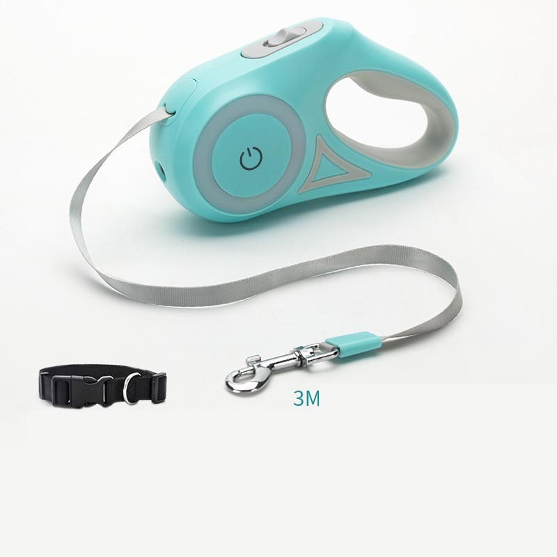 Dog Leash Retractable Leash And Dog Collar Spotlight Automatic Pet Dog Cat Traction Rope For Small Medium Dogs Pet Product MSY Dropshipping