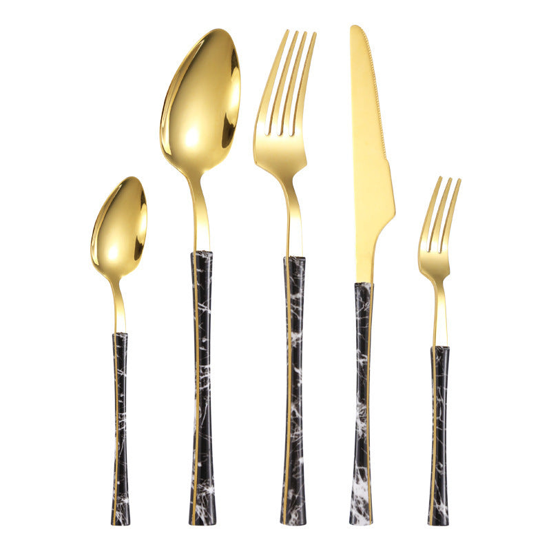 Stainless Steel Steak Knife, Fork And Spoon Dessert Spoon Suit MSY Dropshipping