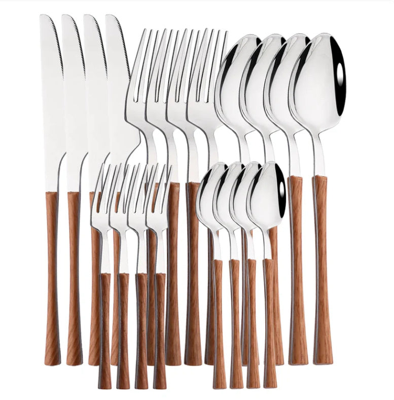 Stainless Steel Steak Knife, Fork And Spoon Dessert Spoon Suit MSY Dropshipping