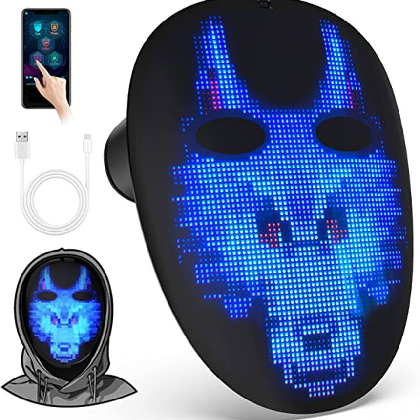 LED Gesichtsmaske, Karneval, Helloween, Fastnach eprolo
