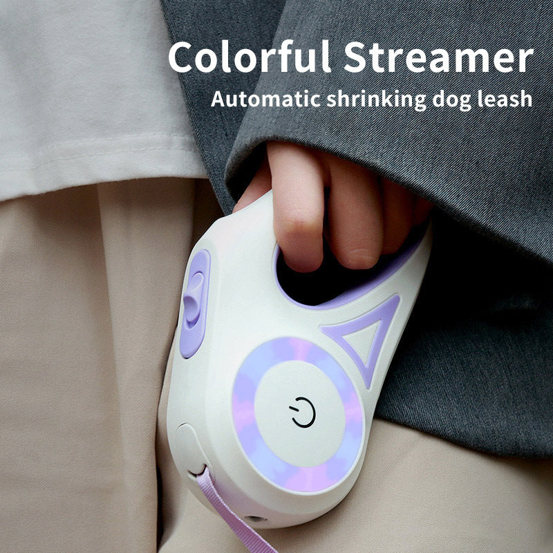 Dog Leash Retractable Leash And Dog Collar Spotlight Automatic Pet Dog Cat Traction Rope For Small Medium Dogs Pet Product MSY Dropshipping