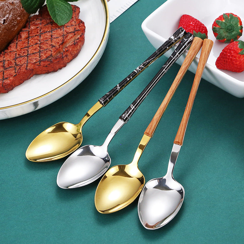 Stainless Steel Steak Knife, Fork And Spoon Dessert Spoon Suit