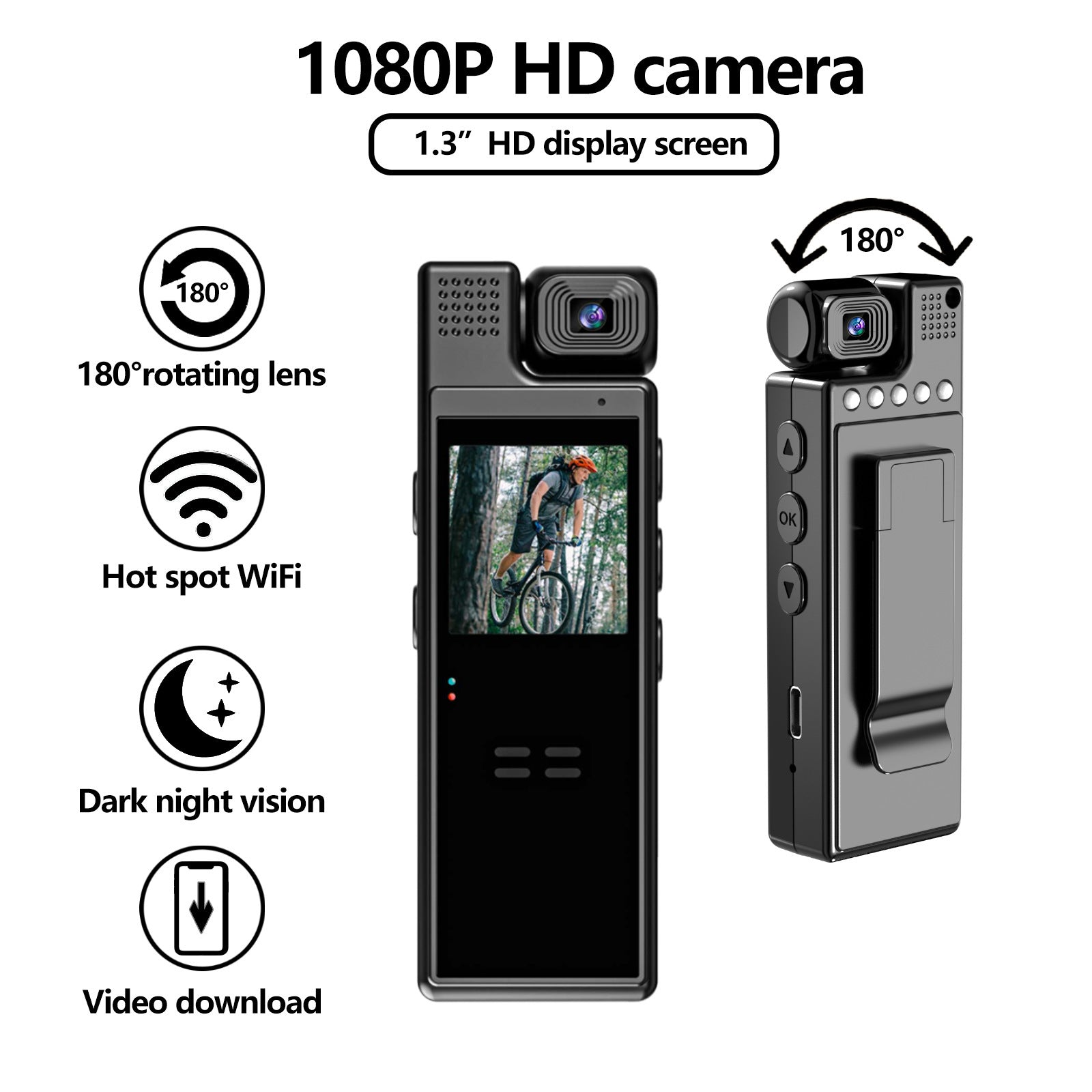 Action Cam, 1080p HD Kamera, WIFI, Nachtfunktion