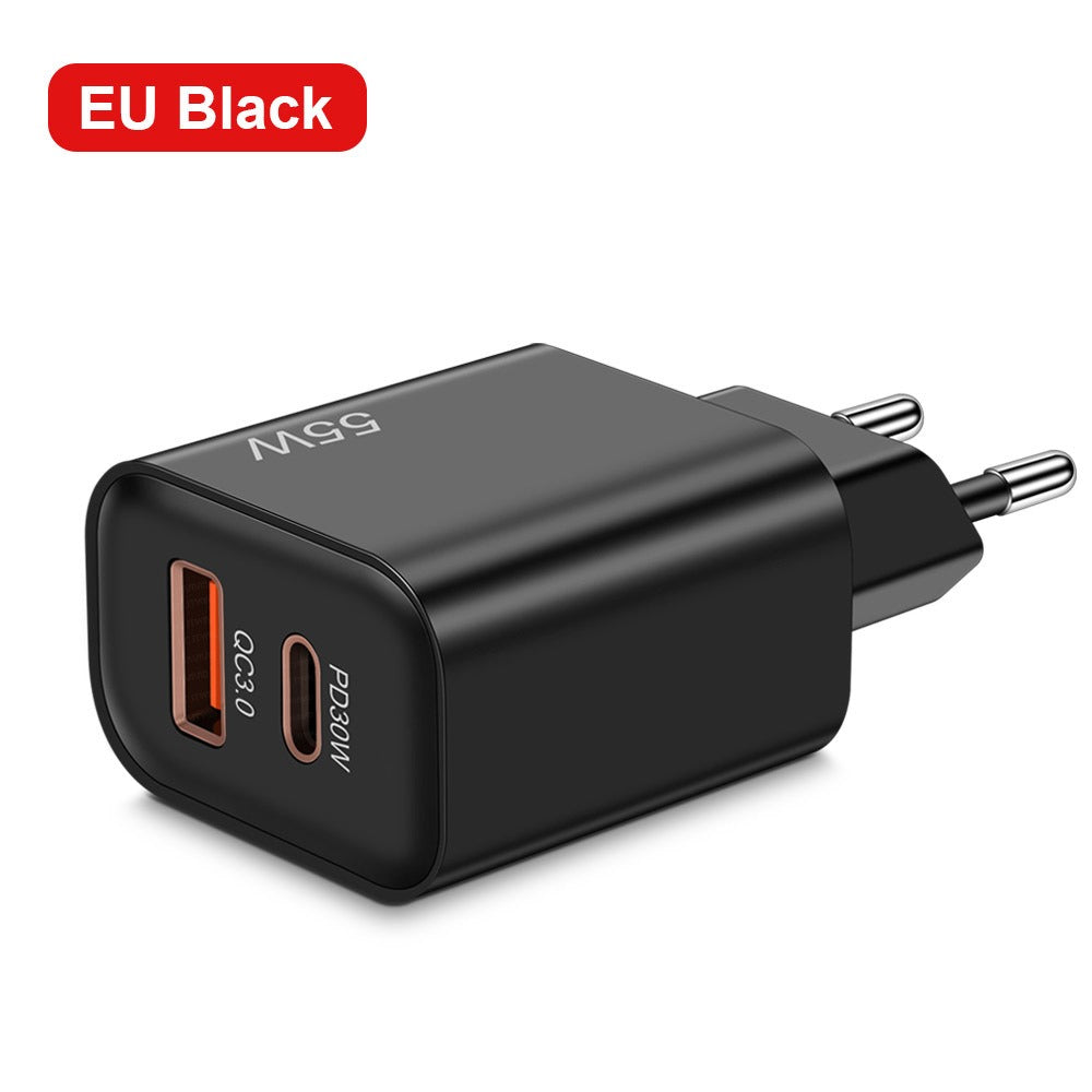 55W Schnelllade Adapter USB+PD für das Smartphone