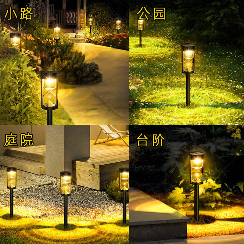 Solar Hourglass Lawn Lamp Outdoor Grass