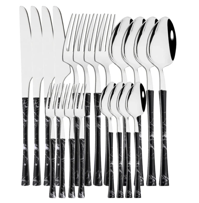 Stainless Steel Steak Knife, Fork And Spoon Dessert Spoon Suit MSY Dropshipping