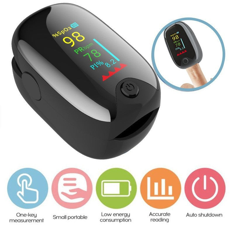 Professional 4-color OLED Display Digital Pulse Oximeter Saturation Monitors