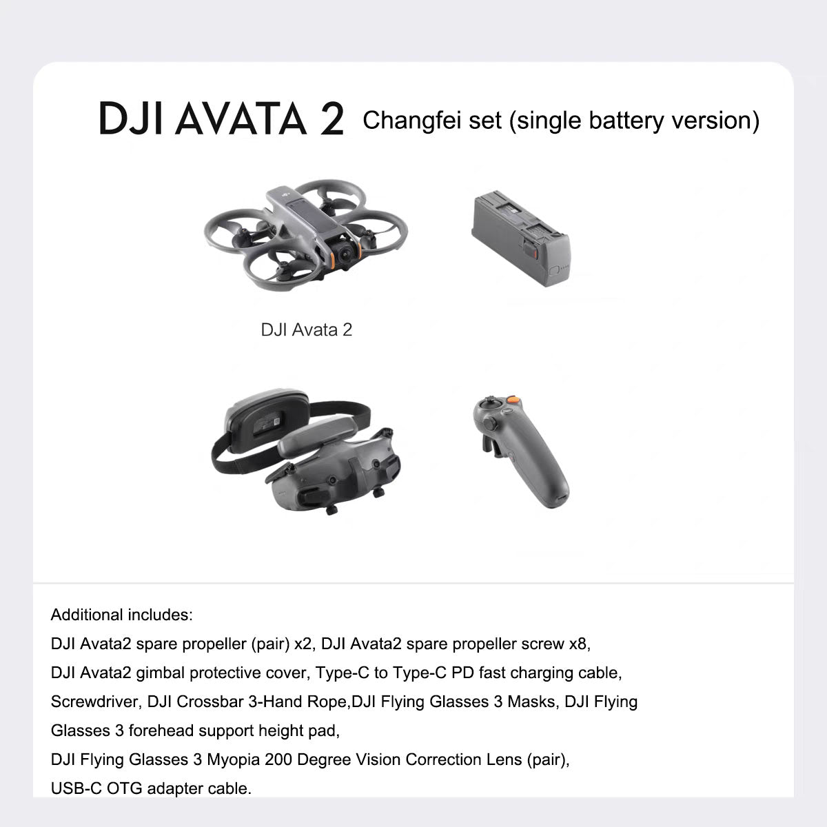 DJI Avata 2 First Perspective Aerial Photography Drone Flight Glasses Sensory Control Immersive Flight