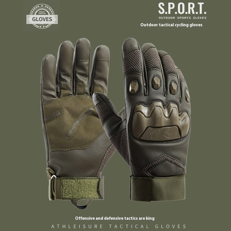 Men's Standard Training Full Finger Breathable Touch Screen Tactical Gloves