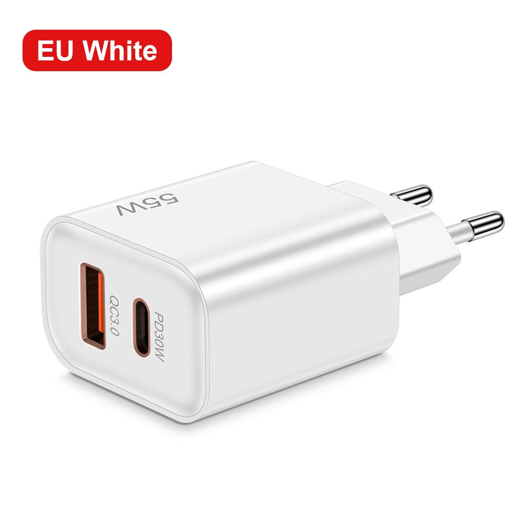 55W Schnelllade Adapter USB+PD für das Smartphone