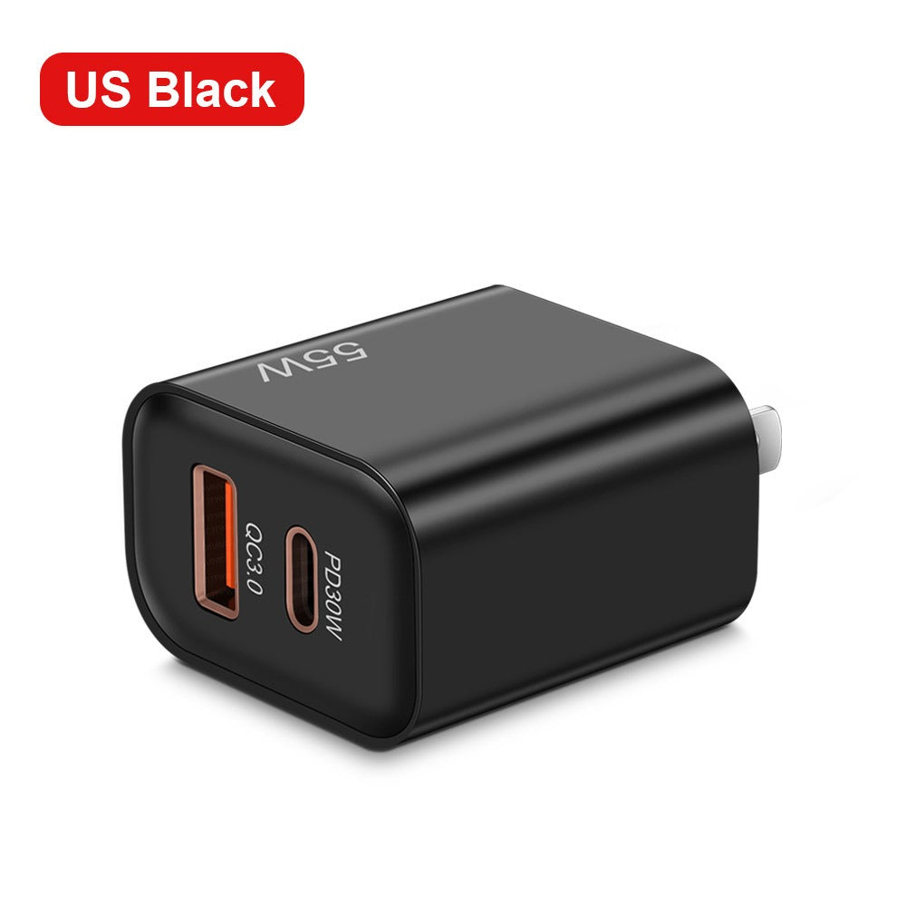 55W Schnelllade Adapter USB+PD für das Smartphone