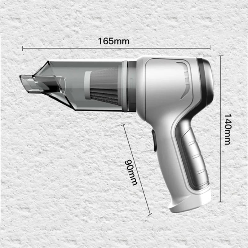 Herzberg HG-03992: 3-in-1-Mini-Handstaubsauger-Haarbürste