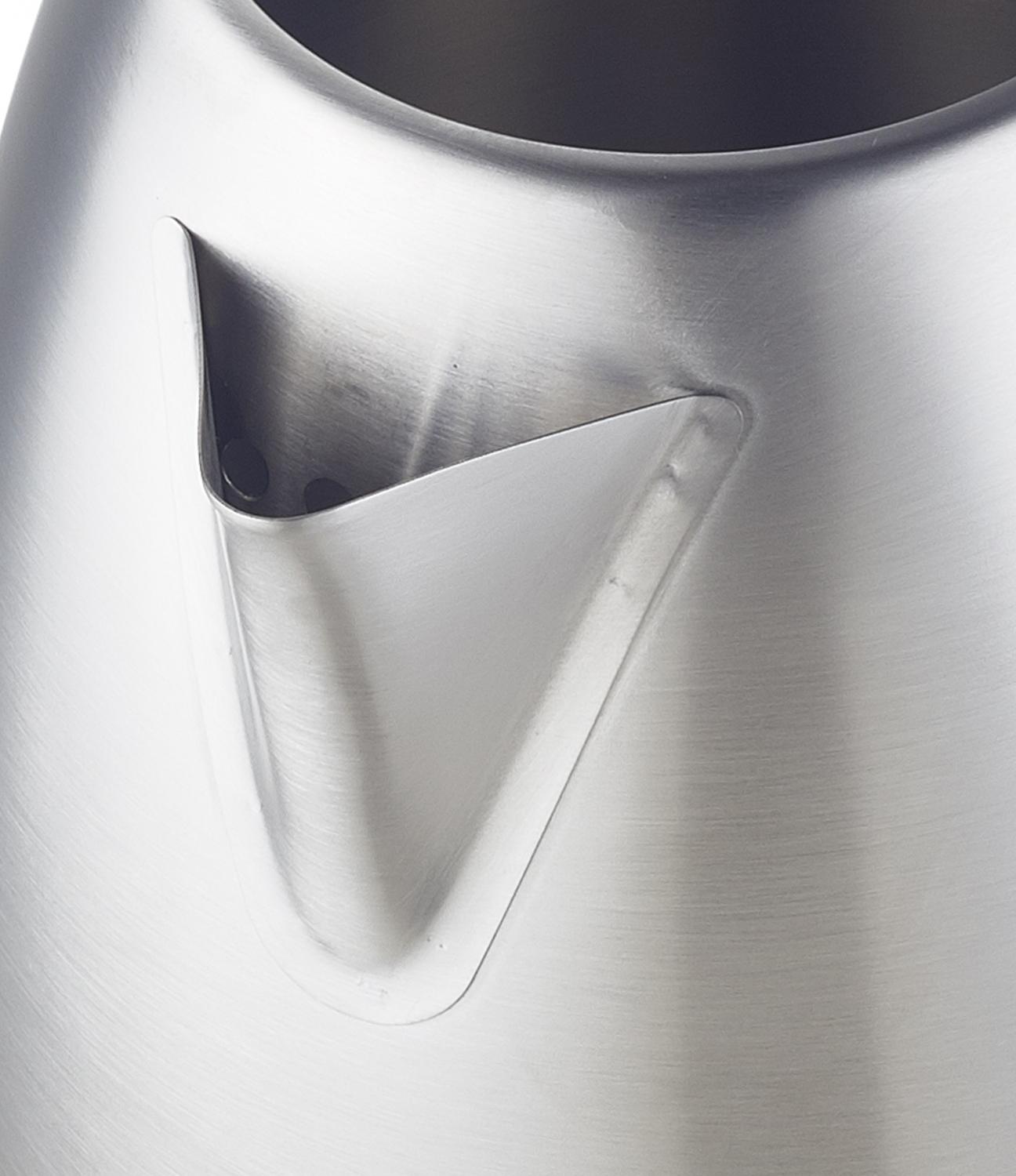 Herzberg HG-5011SIL: 1.8L 1500W Stainless Steel Kettle - Grey