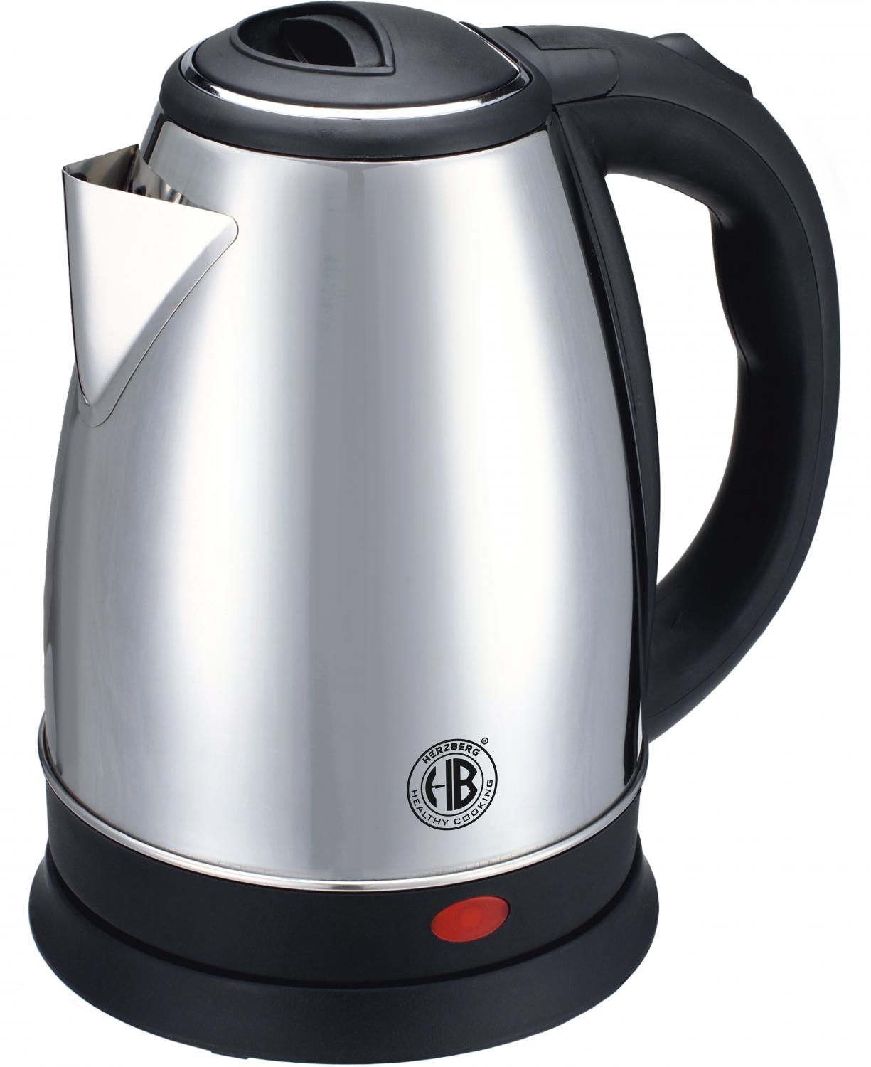 Herzberg HG-5011SIL: 1.8L 1500W Stainless Steel Kettle - Grey