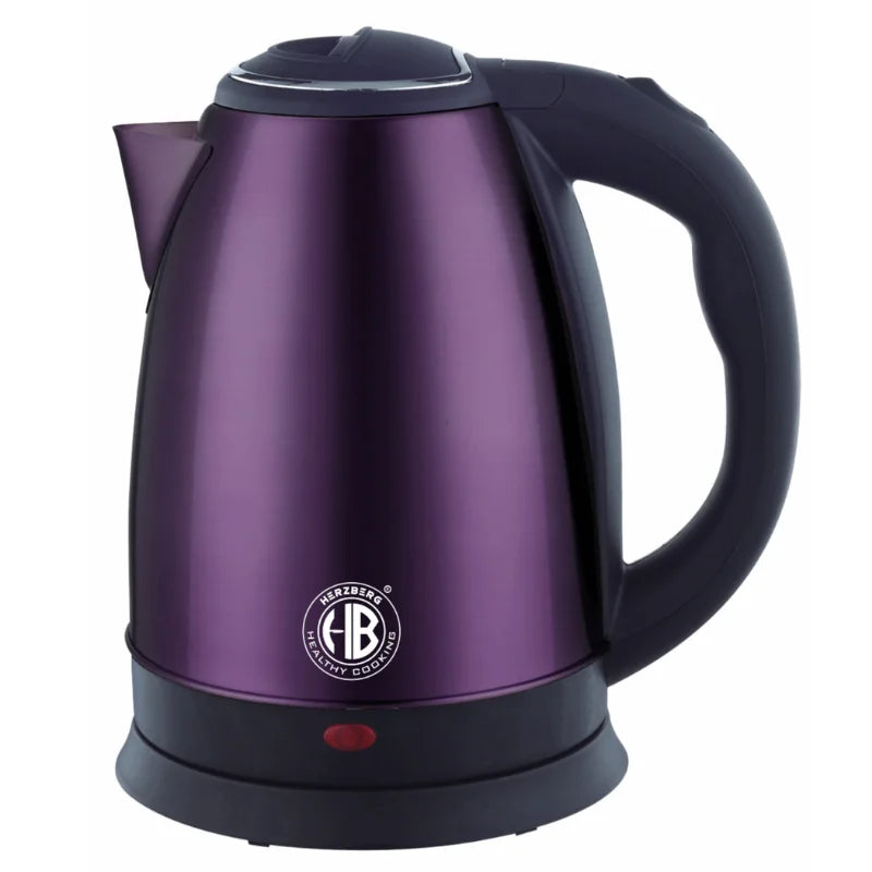 Herzberg HG-5011PUR: 1,8 l violetter Wasserkocher aus Edelstahl