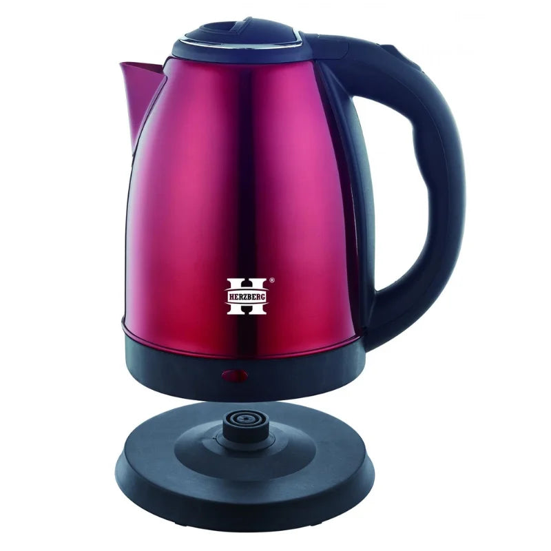 Herzberg HG-5011RED: 1.8L Red Stainless Steel Kettle