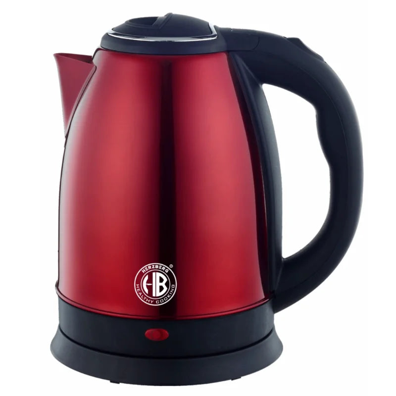 Herzberg HG-5011RED: 1.8L Red Stainless Steel Kettle