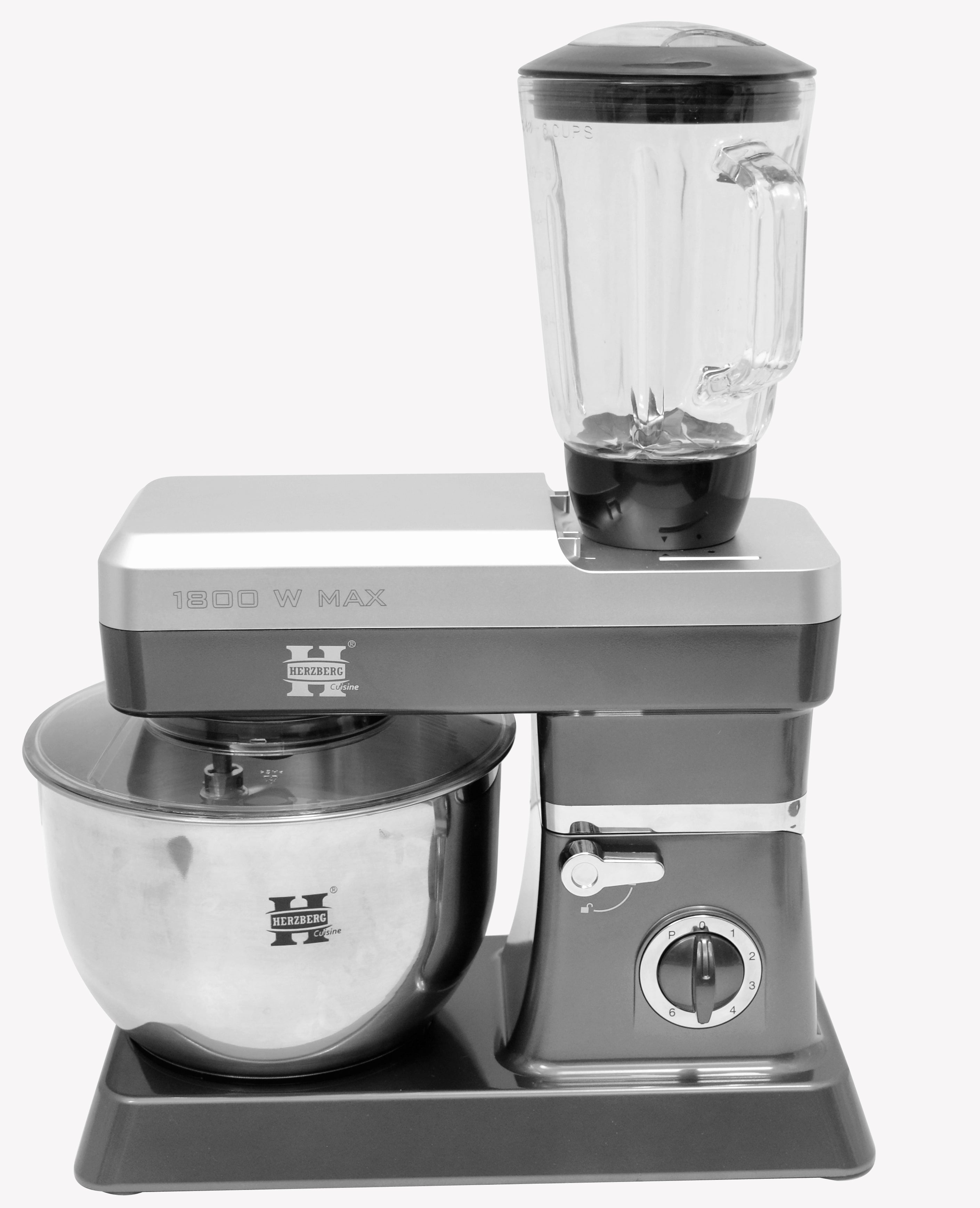 HHerzberg HG-5065: 6.5L Standmixer & 1.7L Blender 1200W