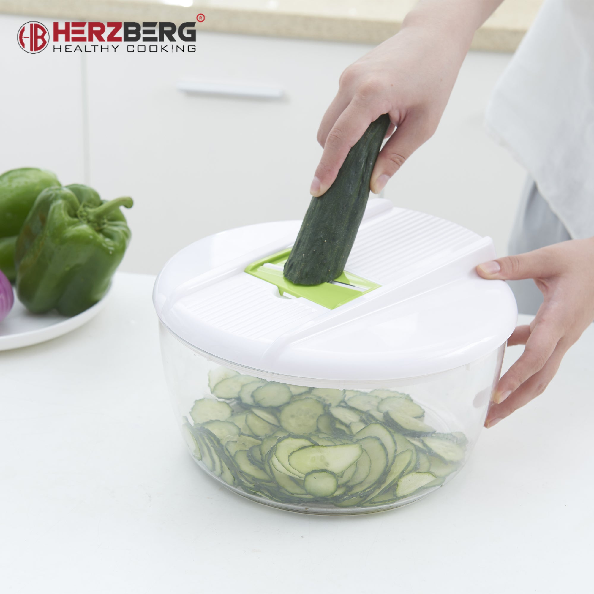 Herzberg HG-8032 Vegetable Slicer Set with Bowl