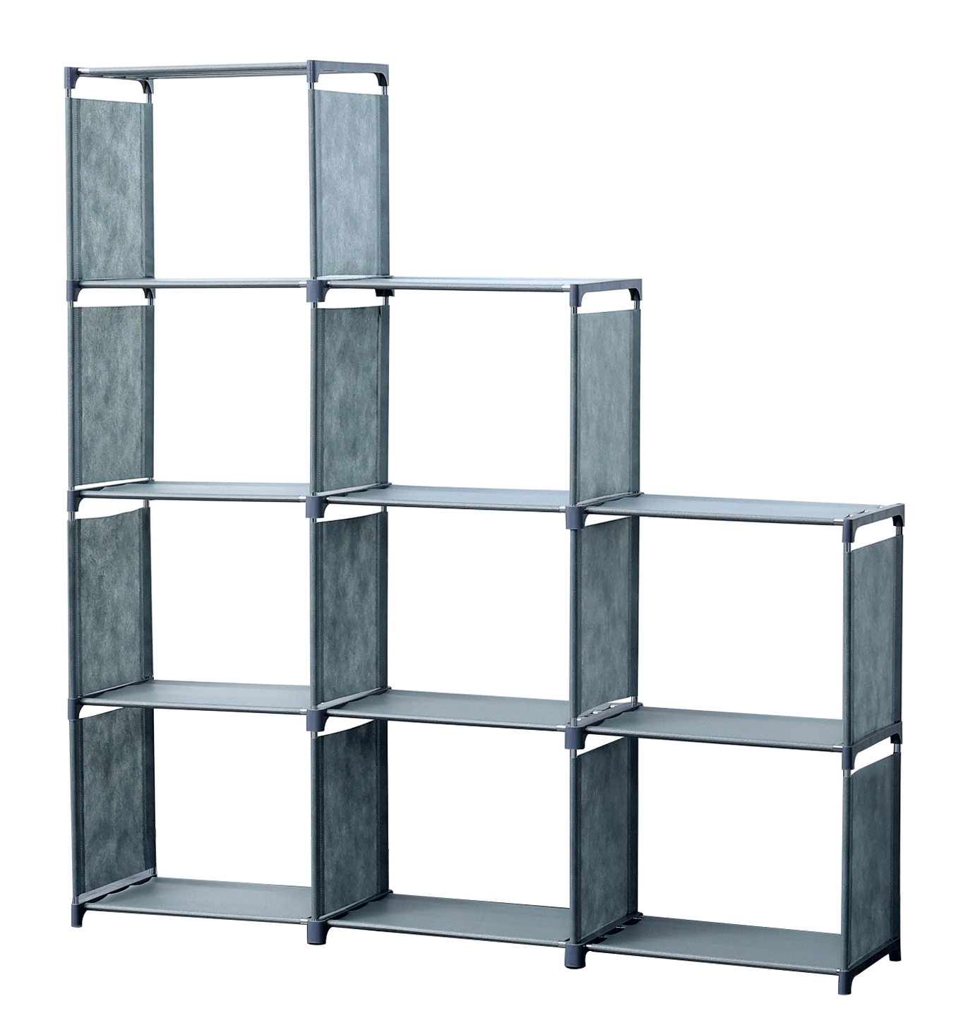 Herzberg 9-Layer Stair Shelf - 125x125cm Gray