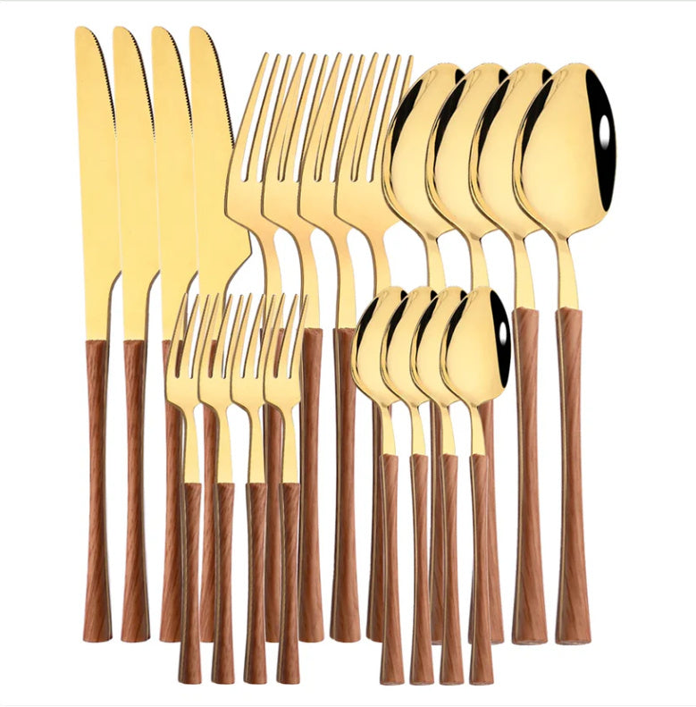 Stainless Steel Steak Knife, Fork And Spoon Dessert Spoon Suit MSY Dropshipping