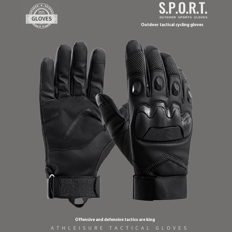 Men's Standard Training Full Finger Breathable Touch Screen Tactical Gloves