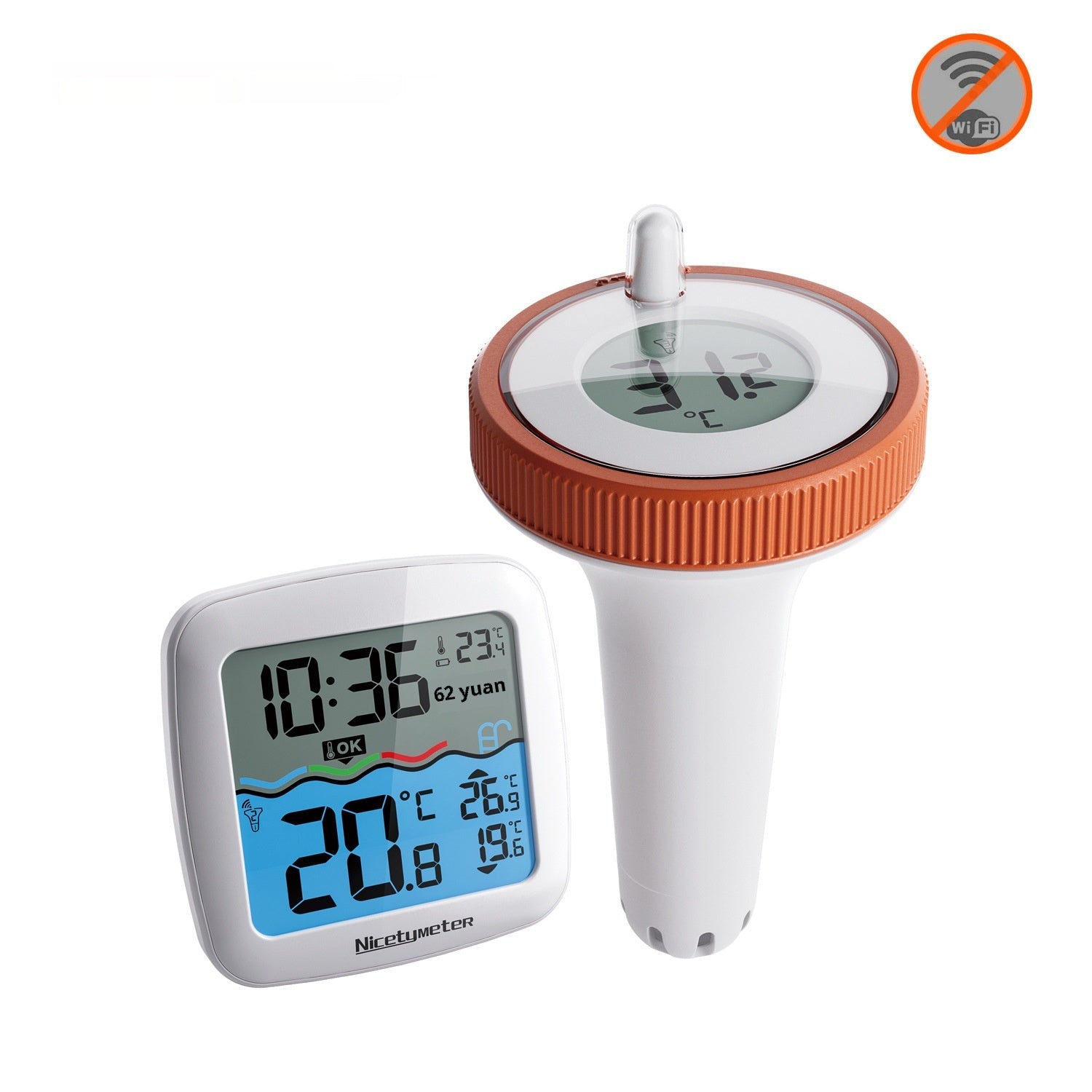 Wireless Swimming Pool Pool Bathtub Water Wireless Floating Fish Tank Fish Pond Thermometer MSY Dropshipping